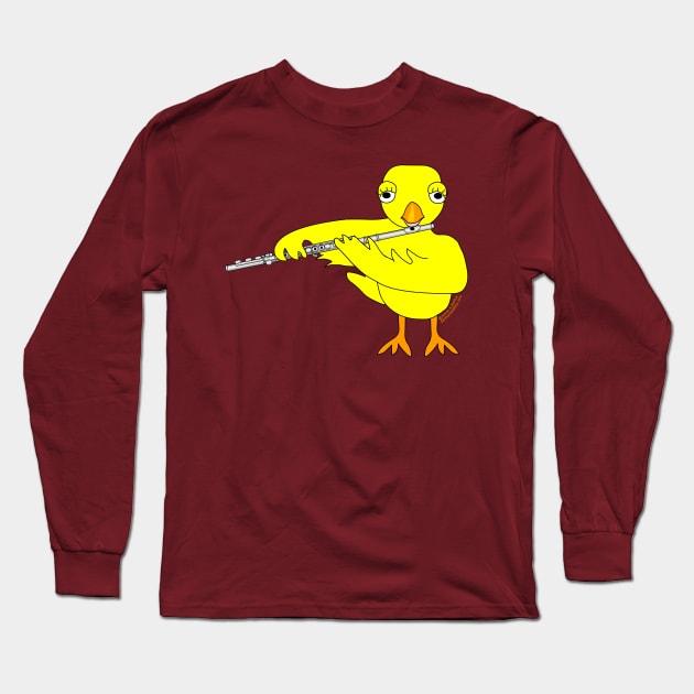 Flute Chick Long Sleeve T-Shirt by Barthol Graphics